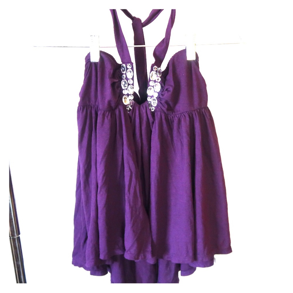 Purple halter top